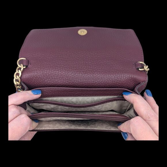 Michael Kors Merlot Daniel Small Leather Crossbody Bag - Picture 4 of 6